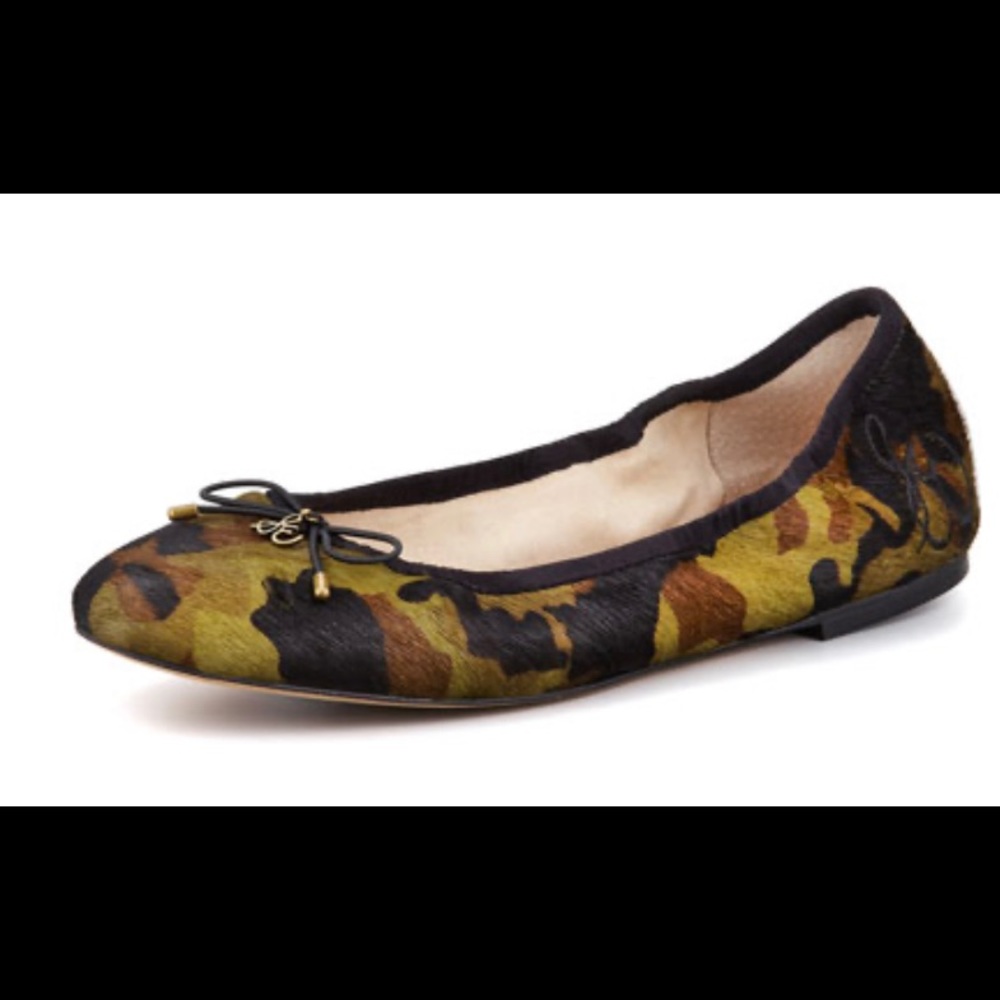 Sam Edelman Camo-Print Calf Hair Flat